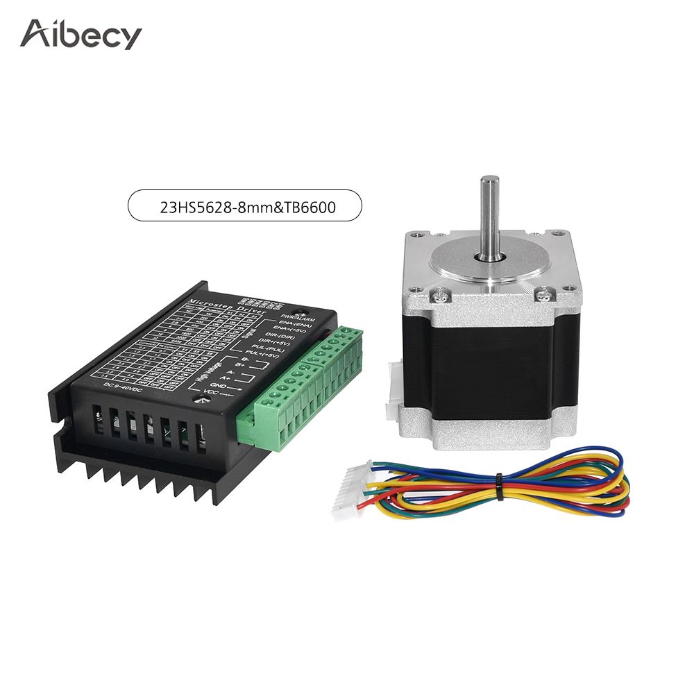 Aibecy 23HS5628 Stepper Motor 8mm Shaft Diameter TB6600 - 23HS5628-8mm&TB6600