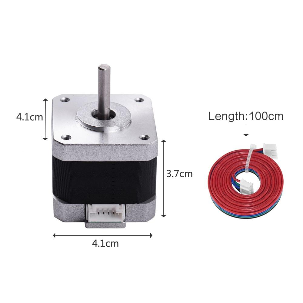 Aibecy 3D Printer 17HS4401 Stepper Motor 1.5A 40N.cm 4-Lead - 1 set of 17HS4401&XH2.54