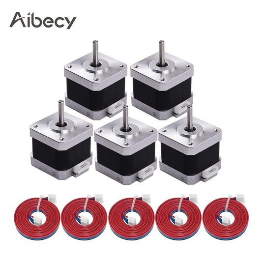Aibecy 3D Printer 17HS4401 Stepper Motor 1.5A 40N.cm 4-Lead - 5 sets of 17HS4401&XH2.54