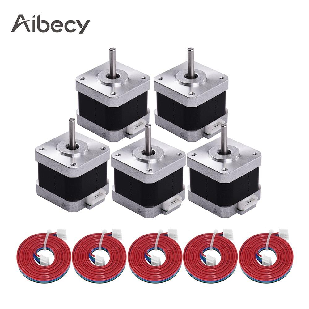 Aibecy 3D Printer 17HS4401 Stepper Motor 1.5A 40N.cm 4-Lead - 5 sets of 17HS4401&XH2.54