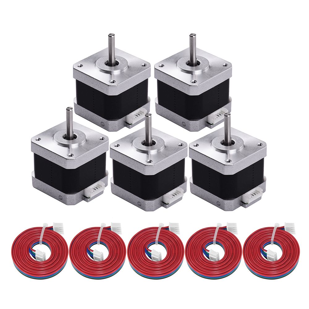 Aibecy 3D Printer 17HS4401 Stepper Motor 1.5A 40N.cm 4-Lead - 5 sets of 17HS4401&XH2.54
