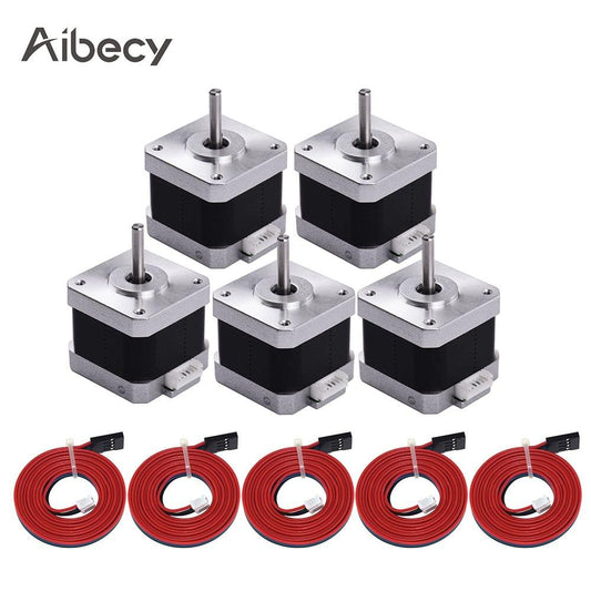 Aibecy 3D Printer 17HS4401 Stepper Motor 1.5A 40N.cm 4-Lead - 5 sets of 17HS4401&DuPont