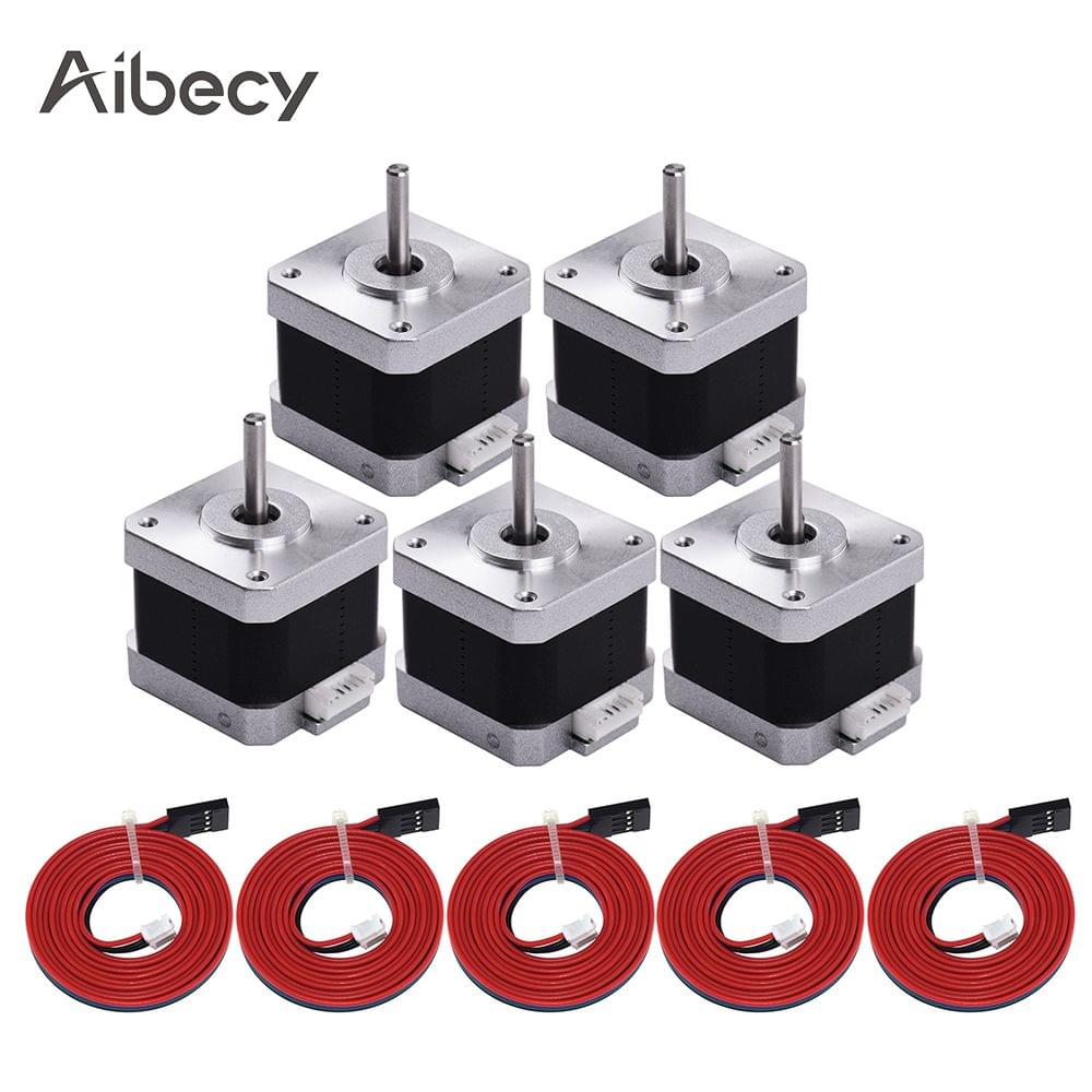 Aibecy 3D Printer 17HS4401 Stepper Motor 1.5A 40N.cm 4-Lead - 5 sets of 17HS4401&DuPont