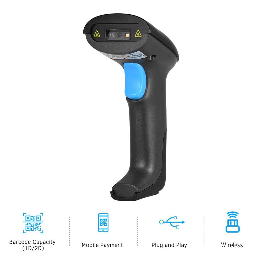 Handheld 2-in-1 2.4G Wireless & Wired USB Barcode - 2.4G Wireless & Wired
