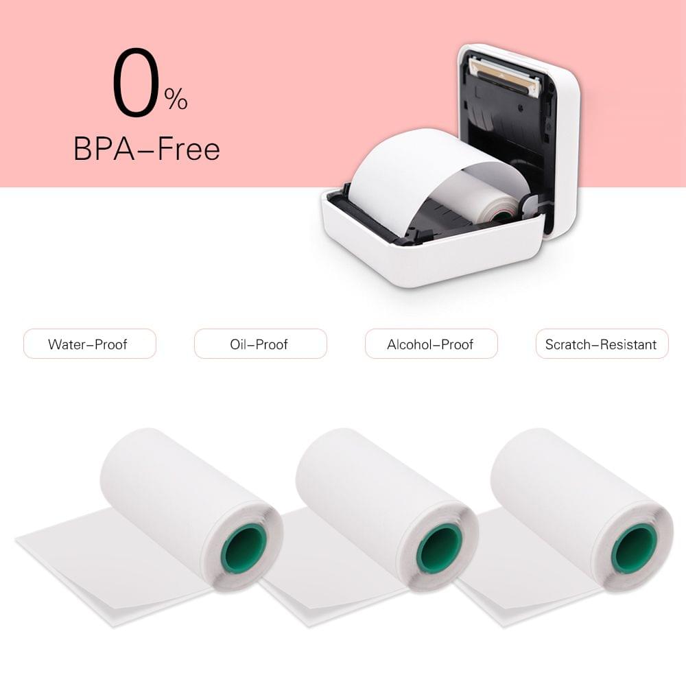 Long-Lasting 10-Year Preservation Sticky Thermal Paper Roll - Adhesive&3 Rolls