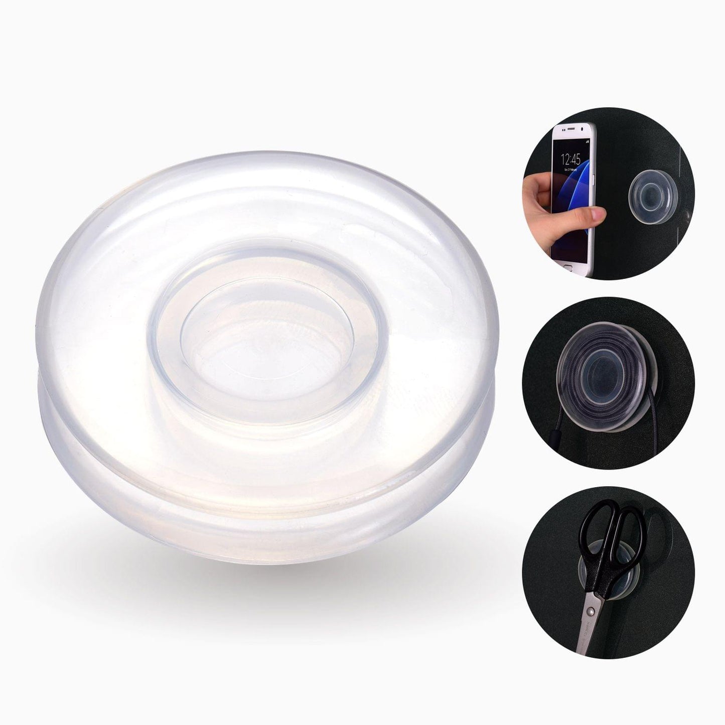 Magic Nano Rubber Pad Mobile Phone Holder Sticker Universal - Round& 1pcs