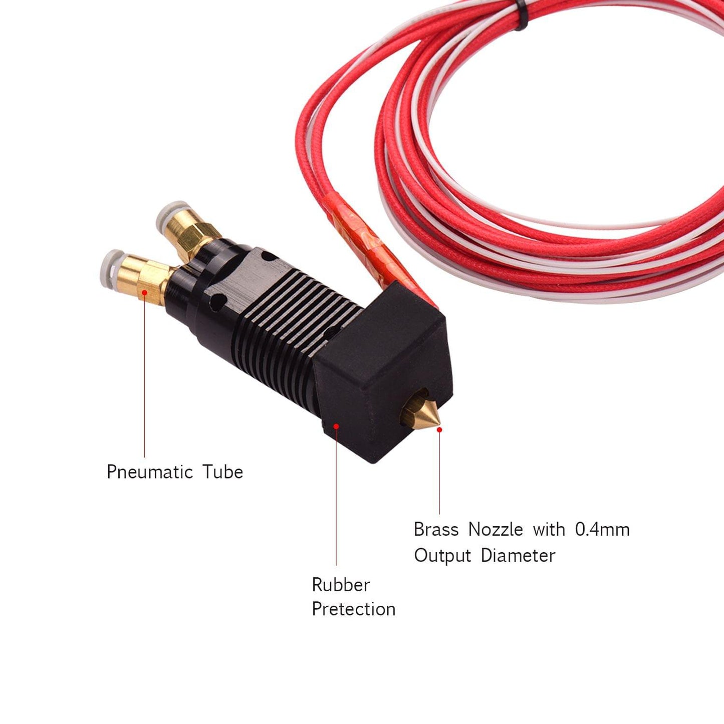 2 in 1 Out Dual Color Metal Hotend Extruder Kit with - 24V