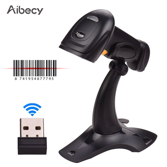Aibecy 2.4G Wireless Handheld 1D Barcode Scanner Bar Code