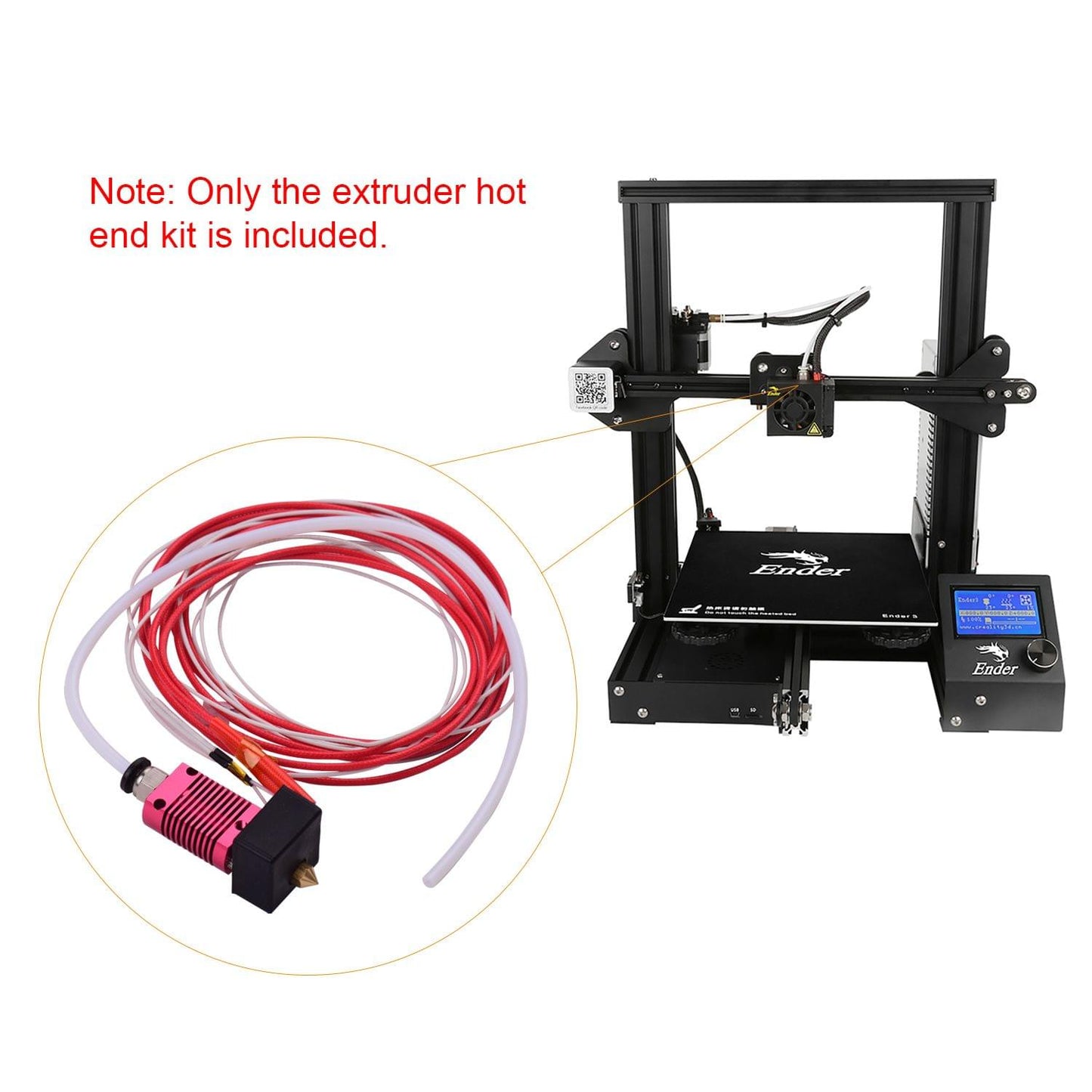 Aibecy 3D Printer Parts Assembled Extruder Hot End Kit with