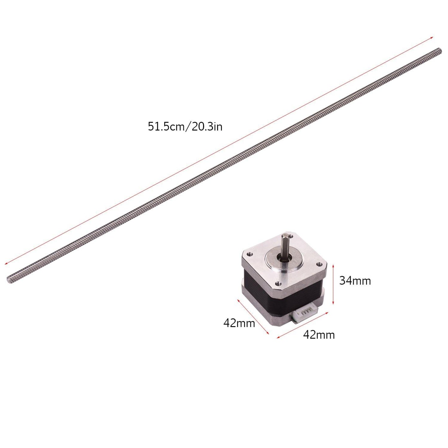 Aibecy 3D Printer Accessories Dual Z Axis Leading Screw Rod