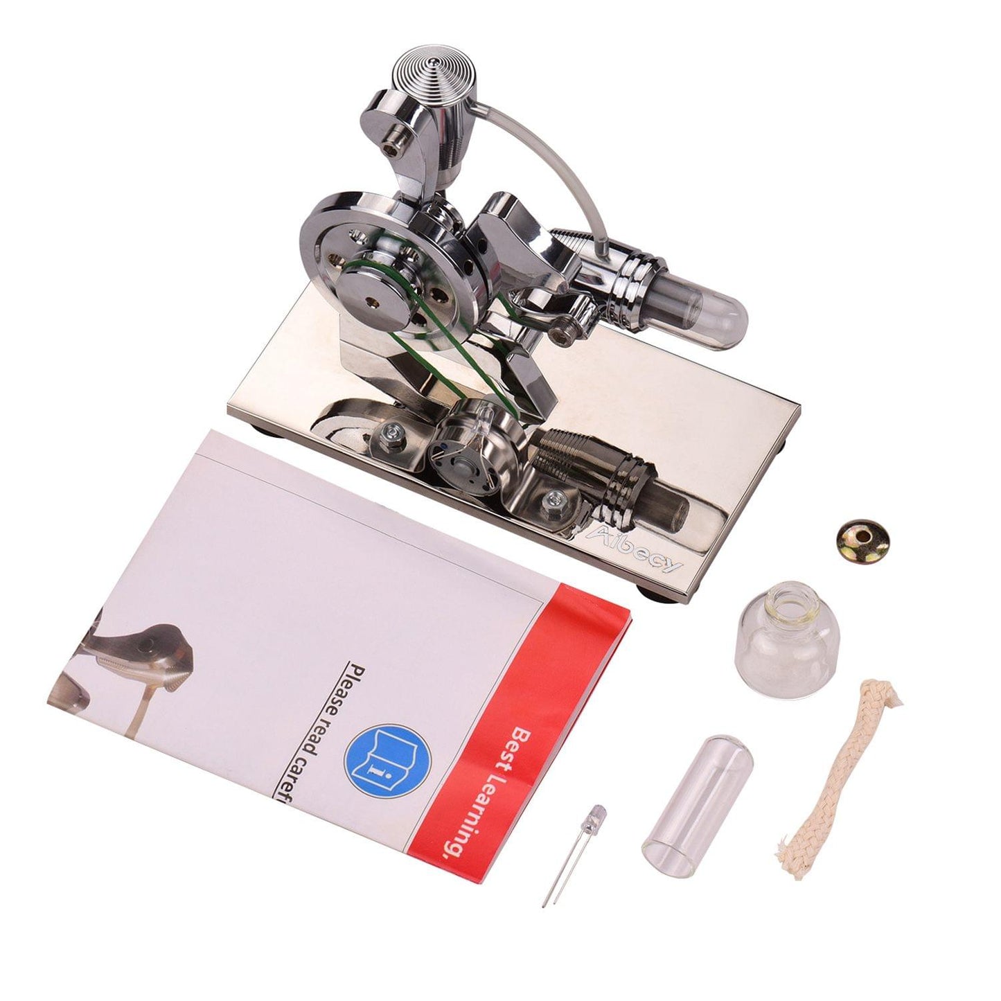 Aibecy Hot Air Stirling Engine Motor Model kit Aluminum