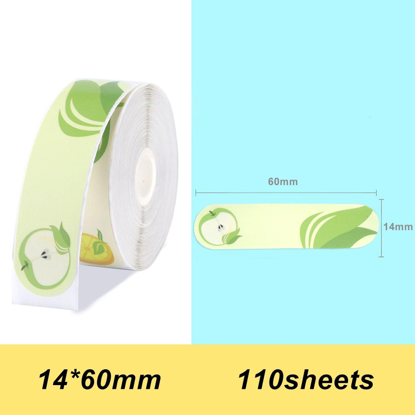 Thermal Printing Label Paper Barcode Price Size Name Blank - 14x60mm (110 sheets)
