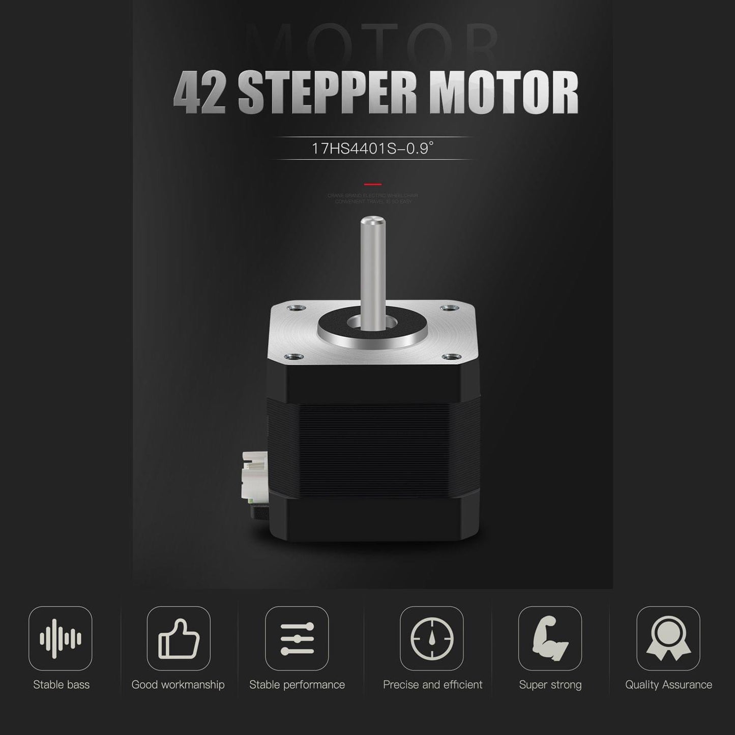 Aibecy 42 Stepper Motor 2 Phase 0.9 Degree Step Angle Low