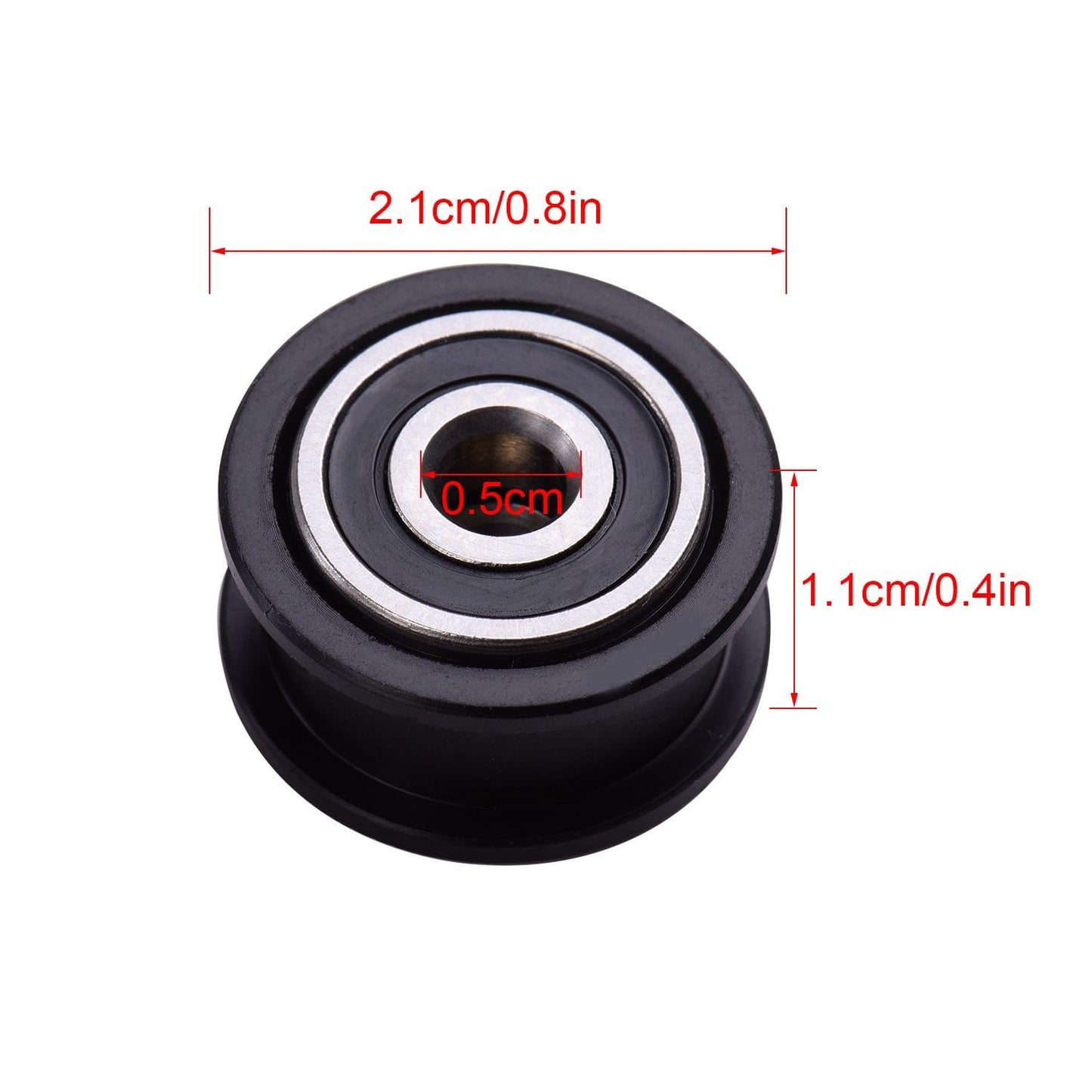 Aibecy 10pcs POM Idler Pulley Wheel with Bearing 5mm Bore