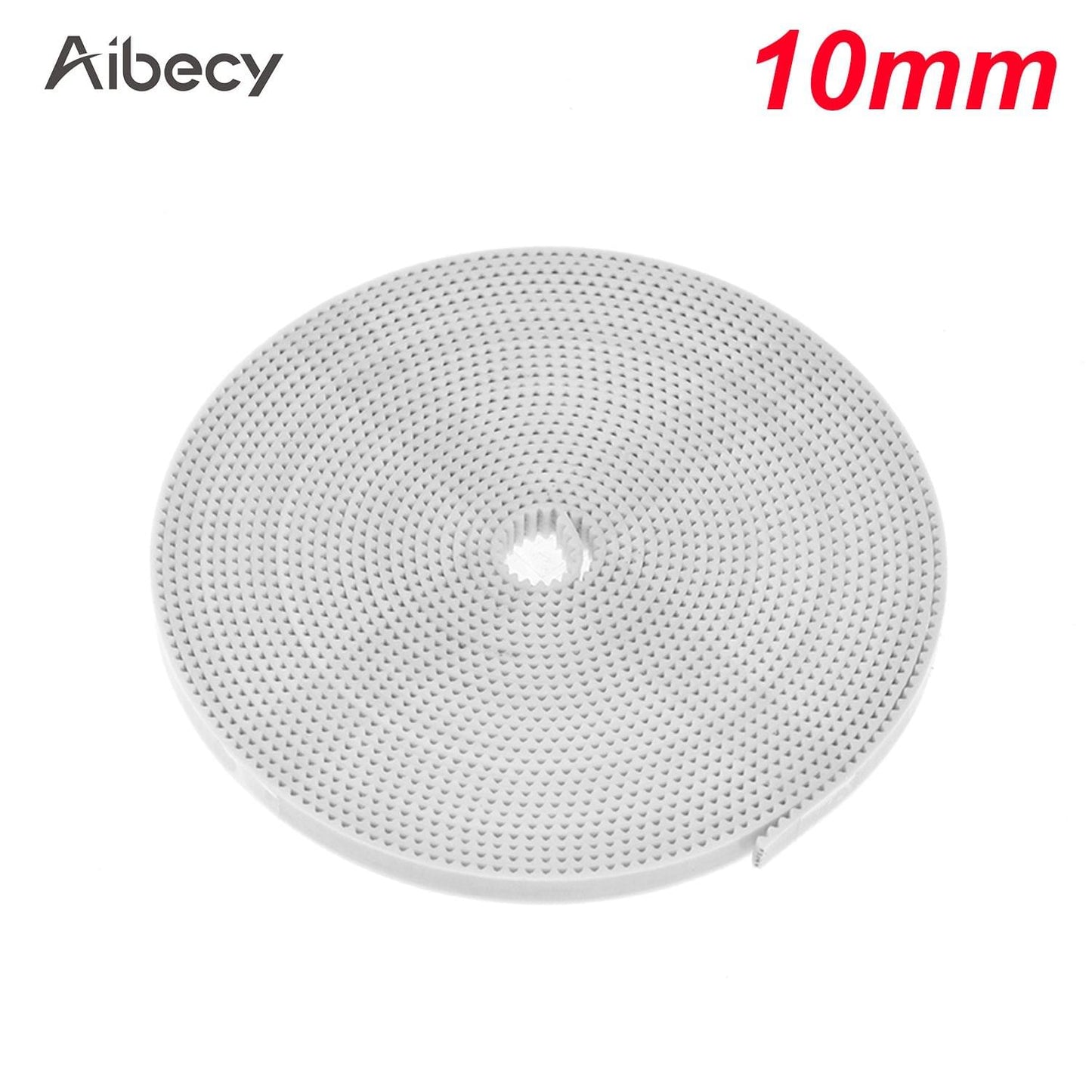 Aibecy 3D Printer Parts 10 Meters White GT2 Timing Belt Open - Width 10mm