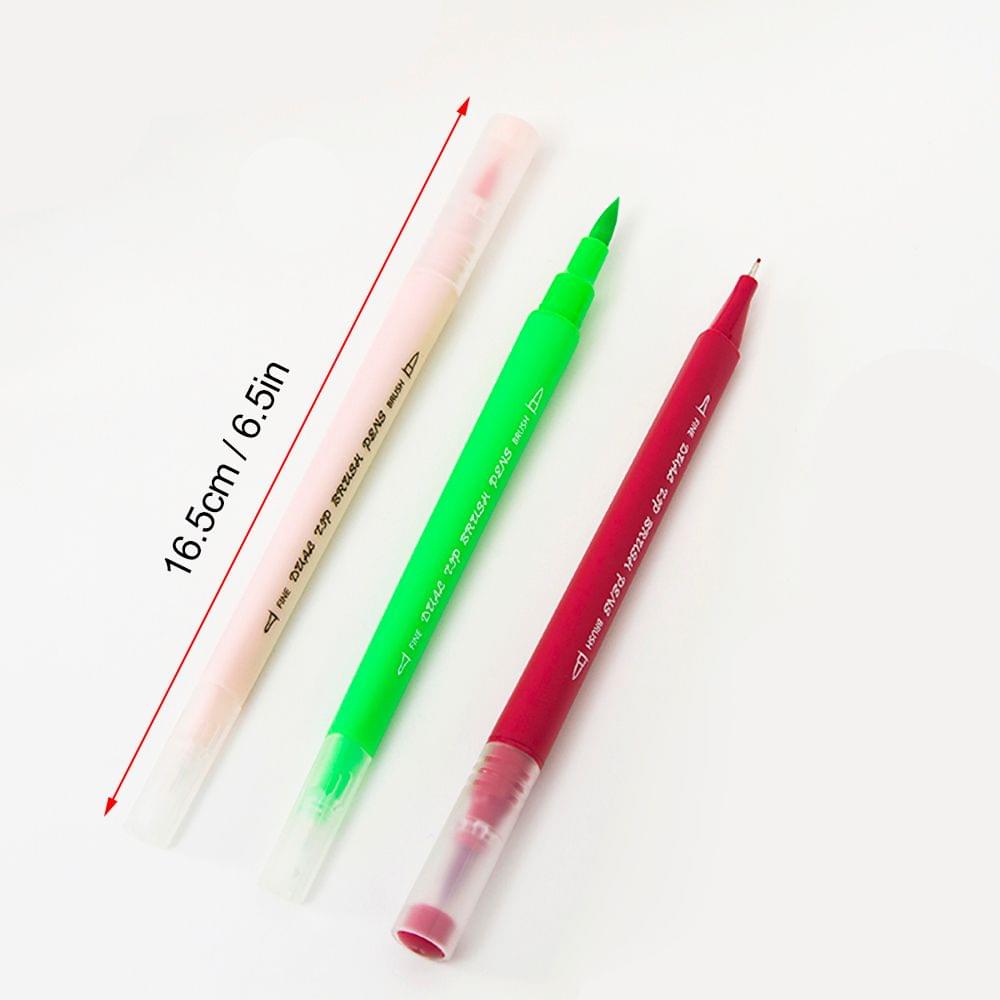 72 Bright Colors Dual Tip Brush Pens Set 0.4mm Fineliner & - 72 Colors