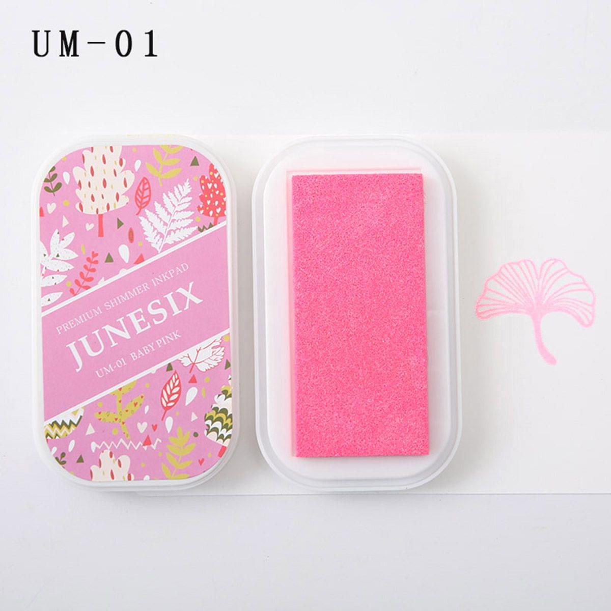 Cute Ink Pad Metal Bright Color Acid-Free Non-Toxic Inkpad - UM-1 Baby Pink