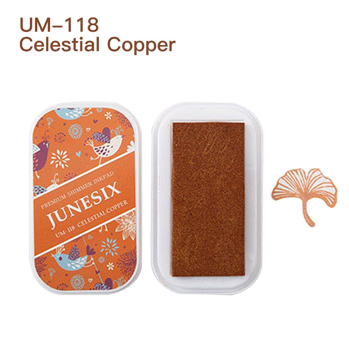 Cute Ink Pad Metal Bright Color Acid-Free Non-Toxic Inkpad - UM-118 Celestial Copper