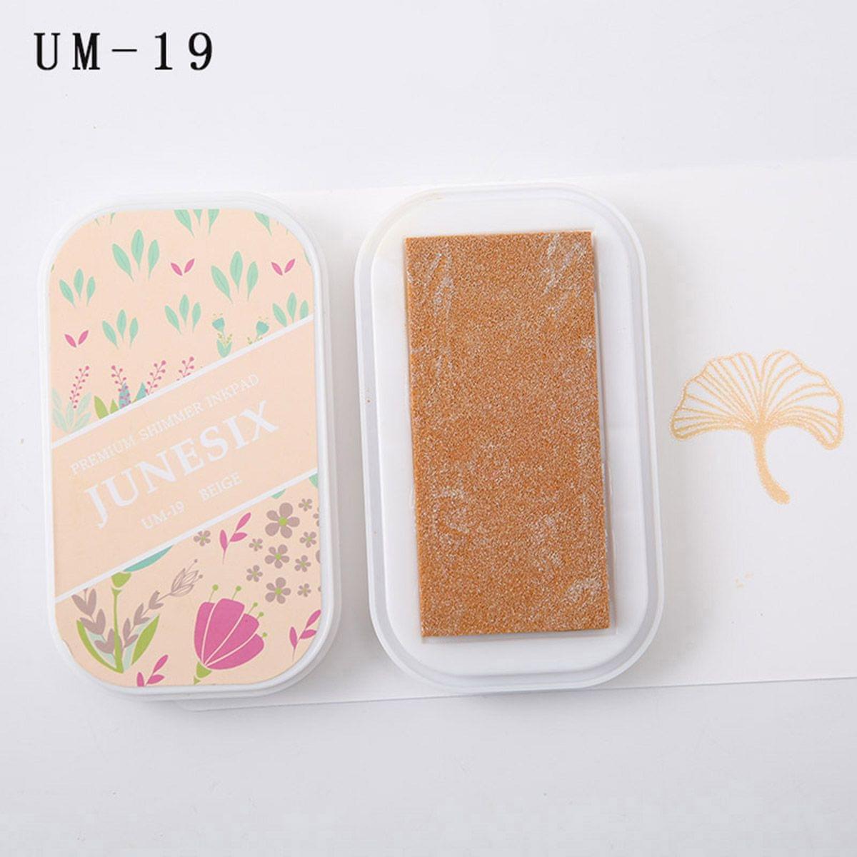 Cute Ink Pad Metal Bright Color Acid-Free Non-Toxic Inkpad - UM-19 Beige