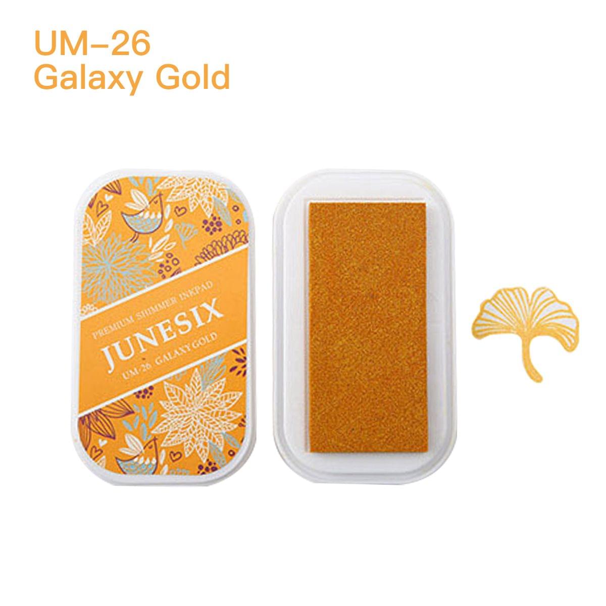 Cute Ink Pad Metal Bright Color Acid-Free Non-Toxic Inkpad - UM-26 Galaxy Gold