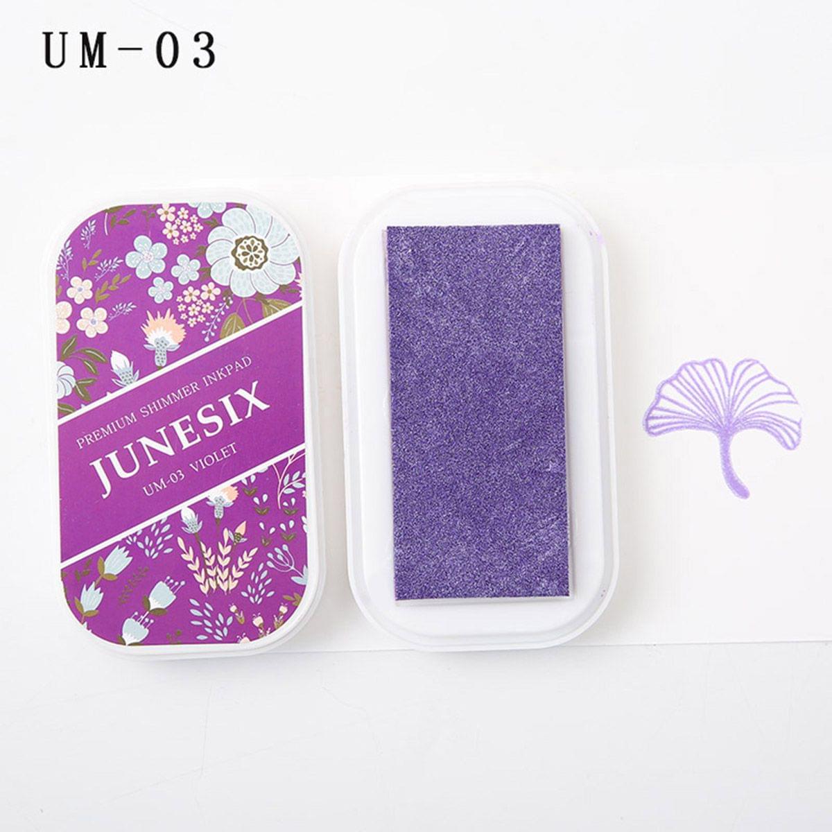 Cute Ink Pad Metal Bright Color Acid-Free Non-Toxic Inkpad - UM-3 Violet
