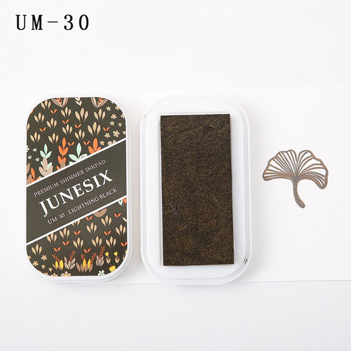 Cute Ink Pad Metal Bright Color Acid-Free Non-Toxic Inkpad - UM-30 Lightning Black