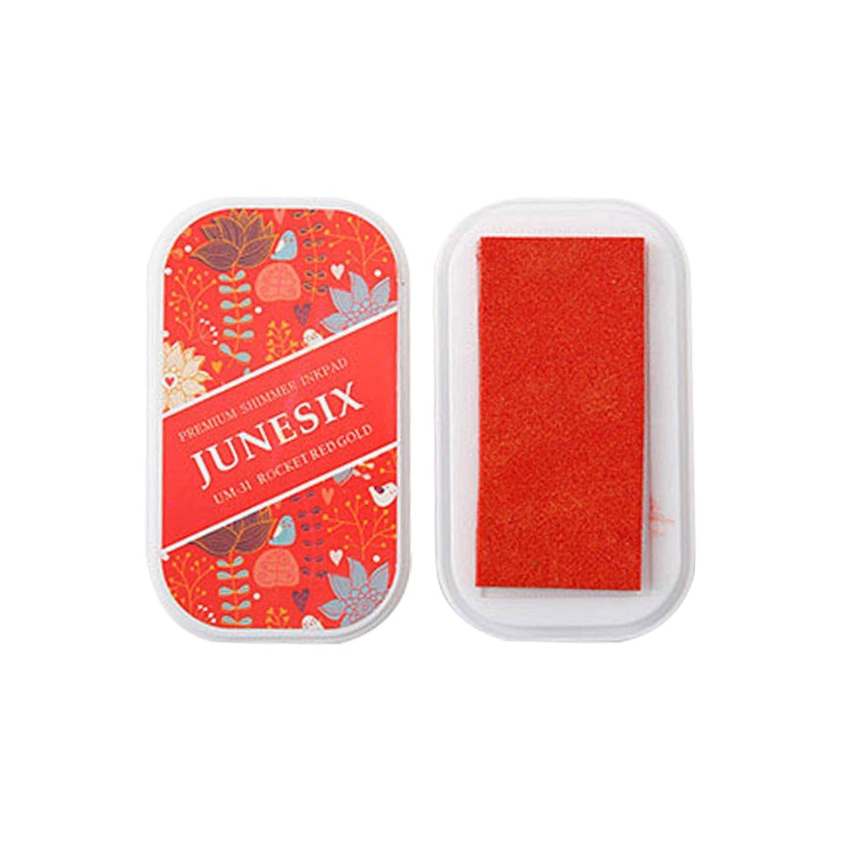 Cute Ink Pad Metal Bright Color Acid-Free Non-Toxic Inkpad - UM-31 Rocket Red Gold