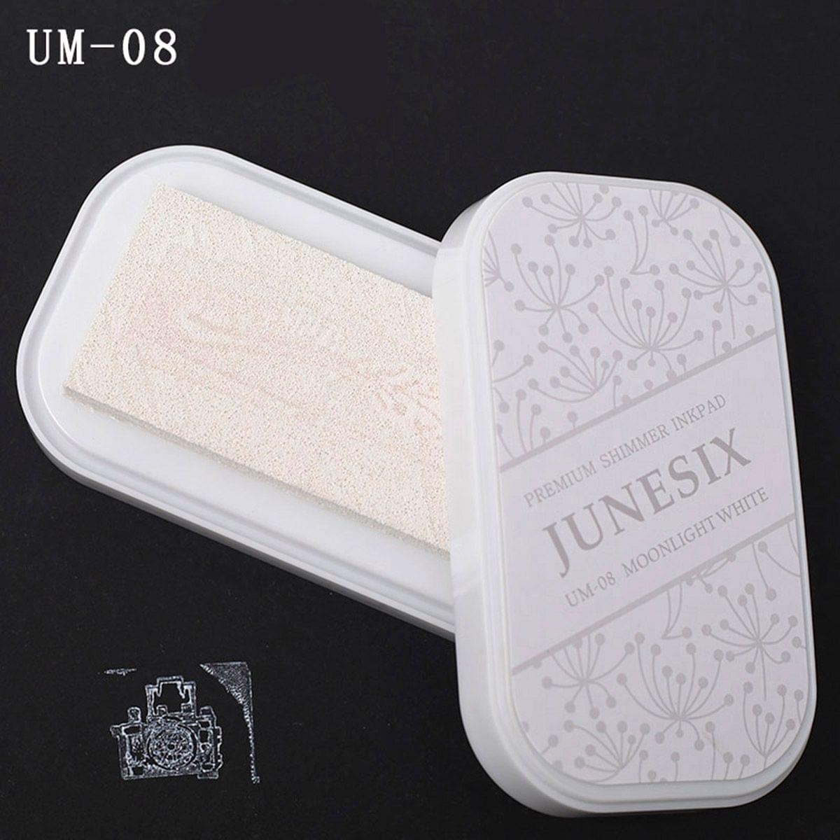 Cute Ink Pad Metal Bright Color Acid-Free Non-Toxic Inkpad - UM-8 Moonlight White