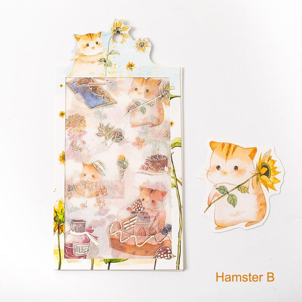 Cute Pet Stickers Self-Adhesive Decoration Sticker 4 - Hamster B