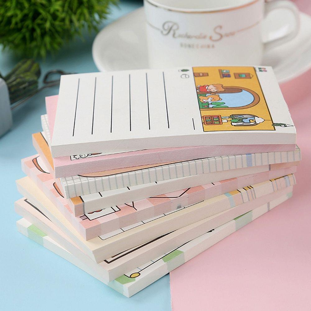 50 Sheets Portable Cartoon Sticky Notes To Do List Notepad - B