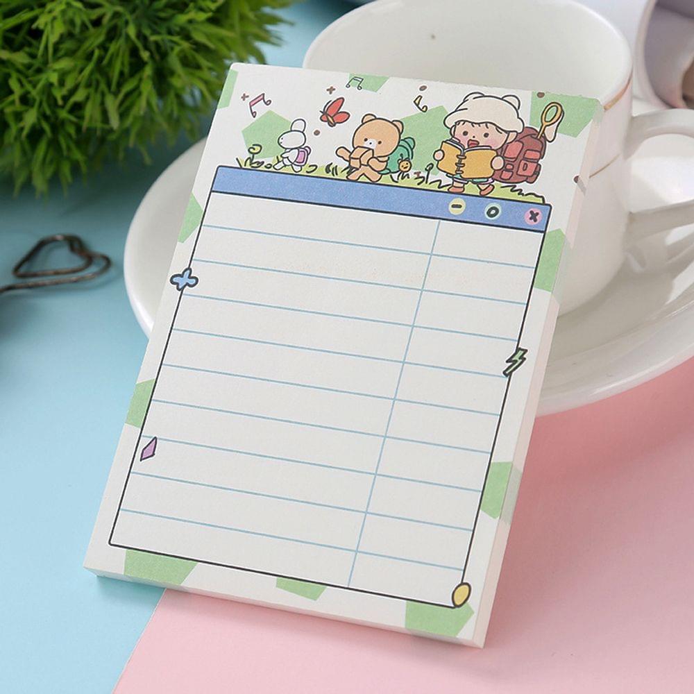 50 Sheets Portable Cartoon Sticky Notes To Do List Notepad - G