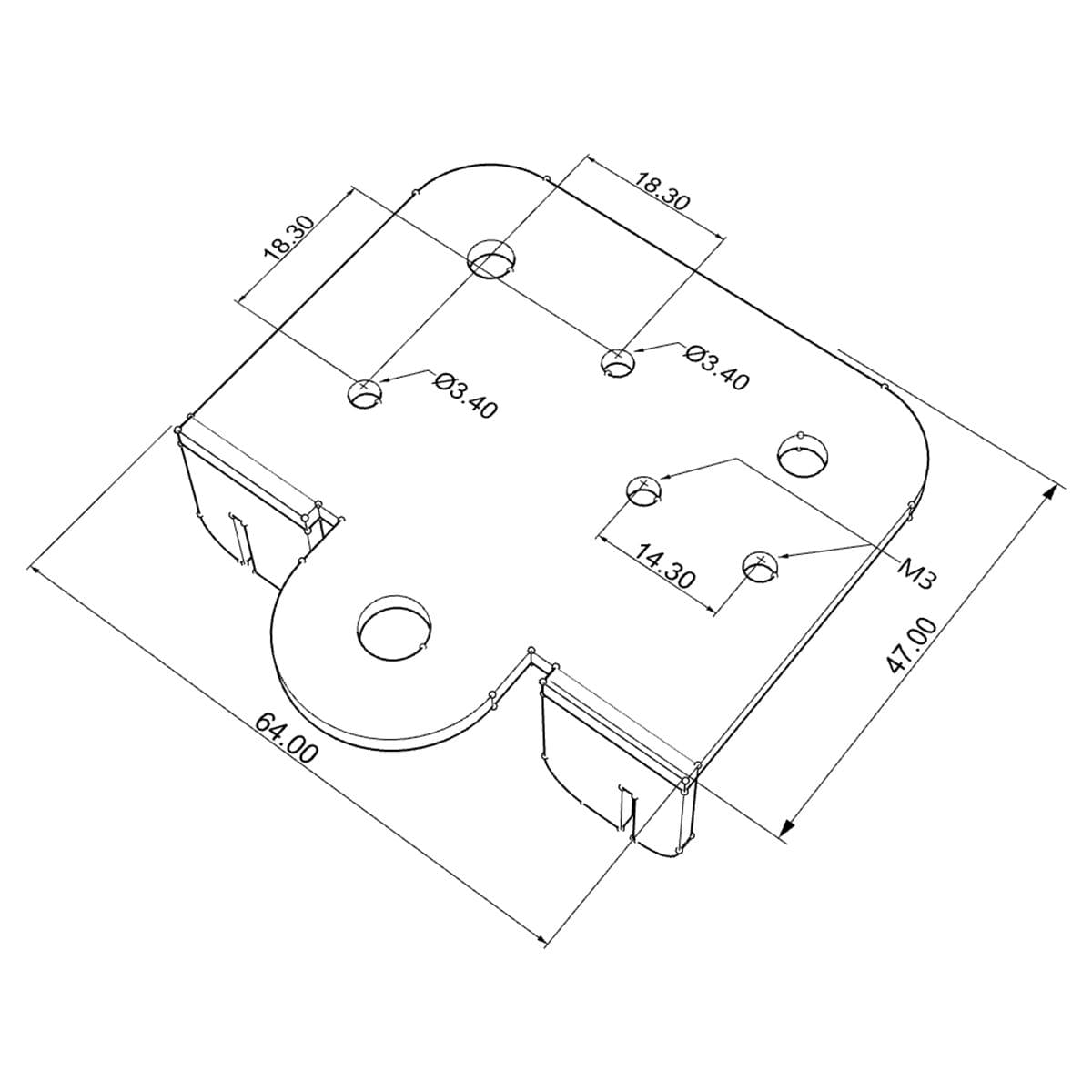 Aibecy 3D Extruder Backplate X-Axis Extruder Fixing Panel