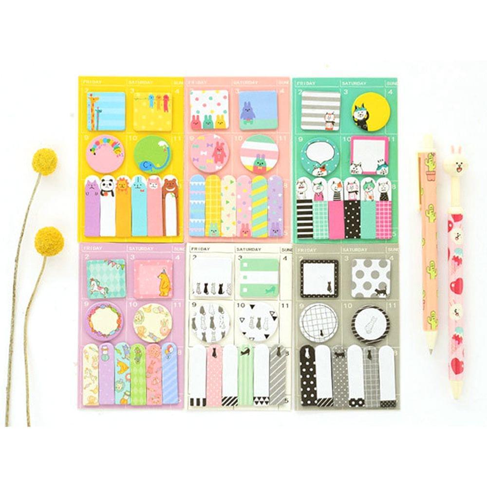 Cute Cartoon Animal Sticky Notes Self Adhesive Week Plan - Style 6