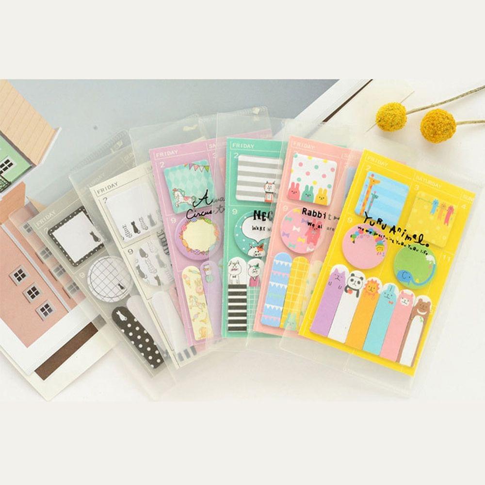 Cute Cartoon Animal Sticky Notes Self Adhesive Week Plan - Style 6