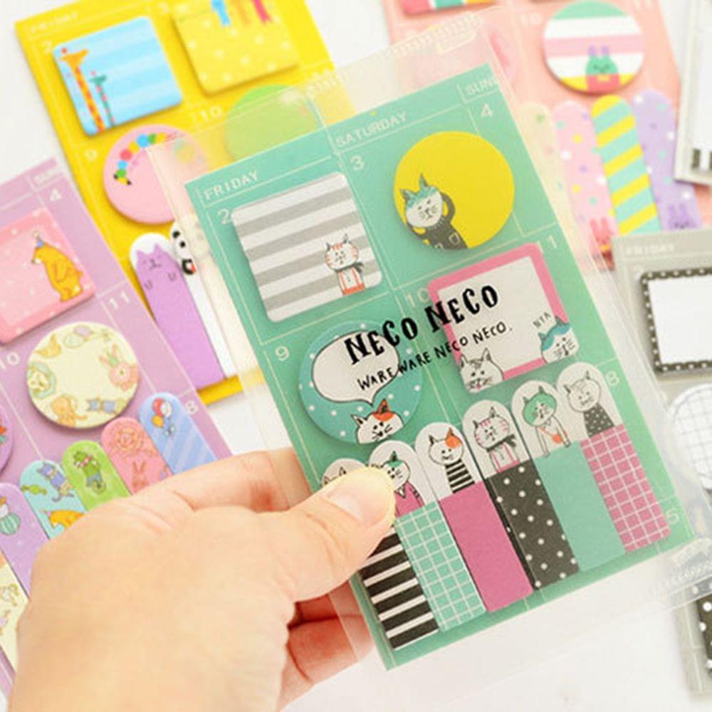 Cute Cartoon Animal Sticky Notes Self Adhesive Week Plan - Style 6