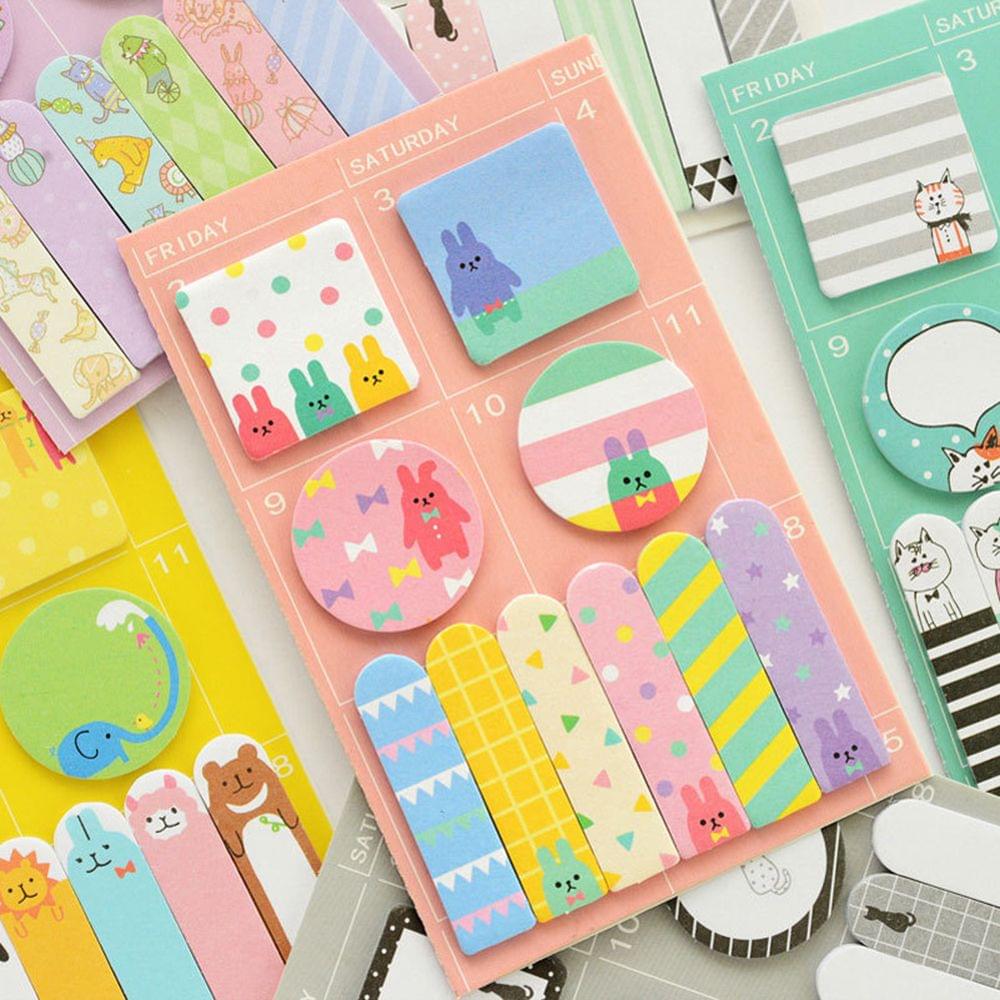 Cute Cartoon Animal Sticky Notes Self Adhesive Week Plan - Style 6