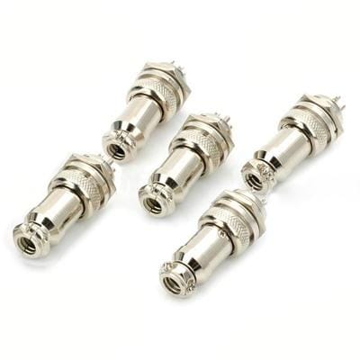 DIY 16mm 5-Pin GX16 Aviation Plug Socket Connector (Silver)
