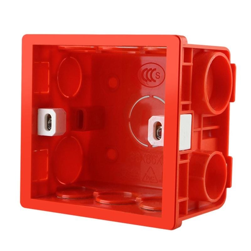 10 PCS Cassette PVC Flame Retardant Splicing Bottom Box Switch Socket Universal Box Random Color Delivery
