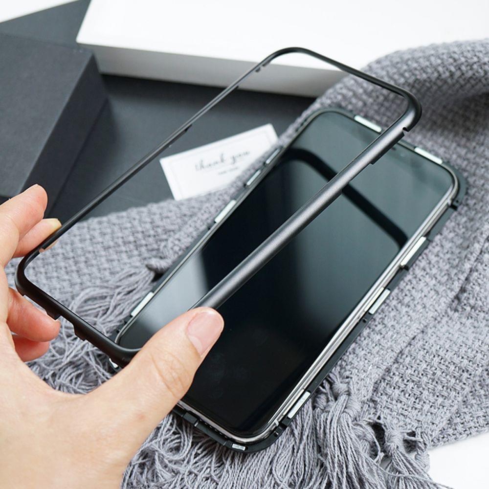 Metal-rimmed Mobile Phone Case Hardened Glass Magnetic - 5