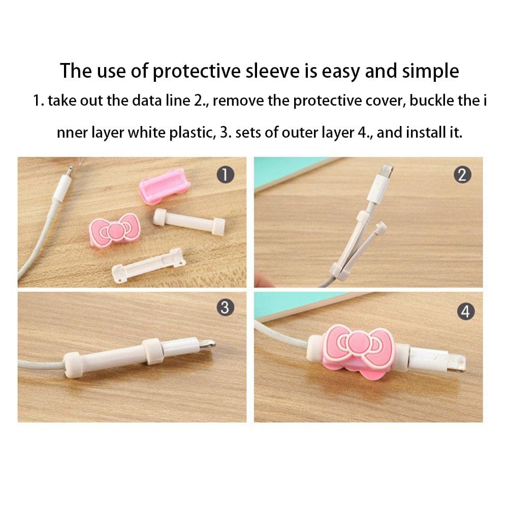 Cute Animal Bite Cable Data Protector Winder Organizer for - 30