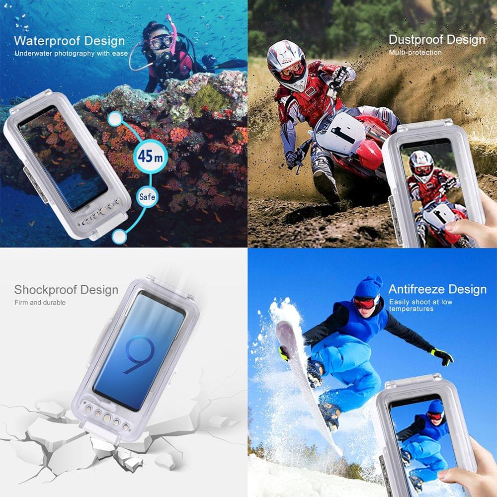 PULUZ 45m/147ft Deep Diving Waterproof Case Mobile Phone