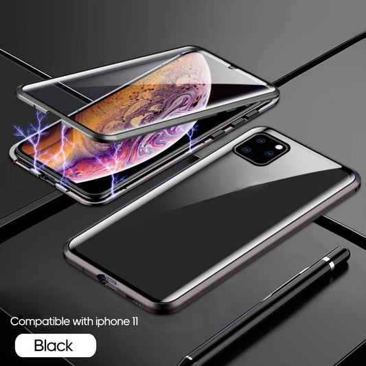 Phone Cover Double-sided Glass Compatible with iPhone - Black&iphone 11