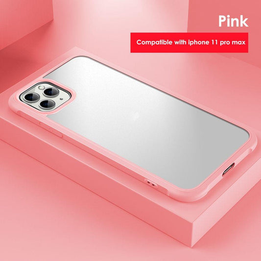 Phone Cover Frosted Compatible with iPhone 11 pro - Pink&iphone 11 pro max