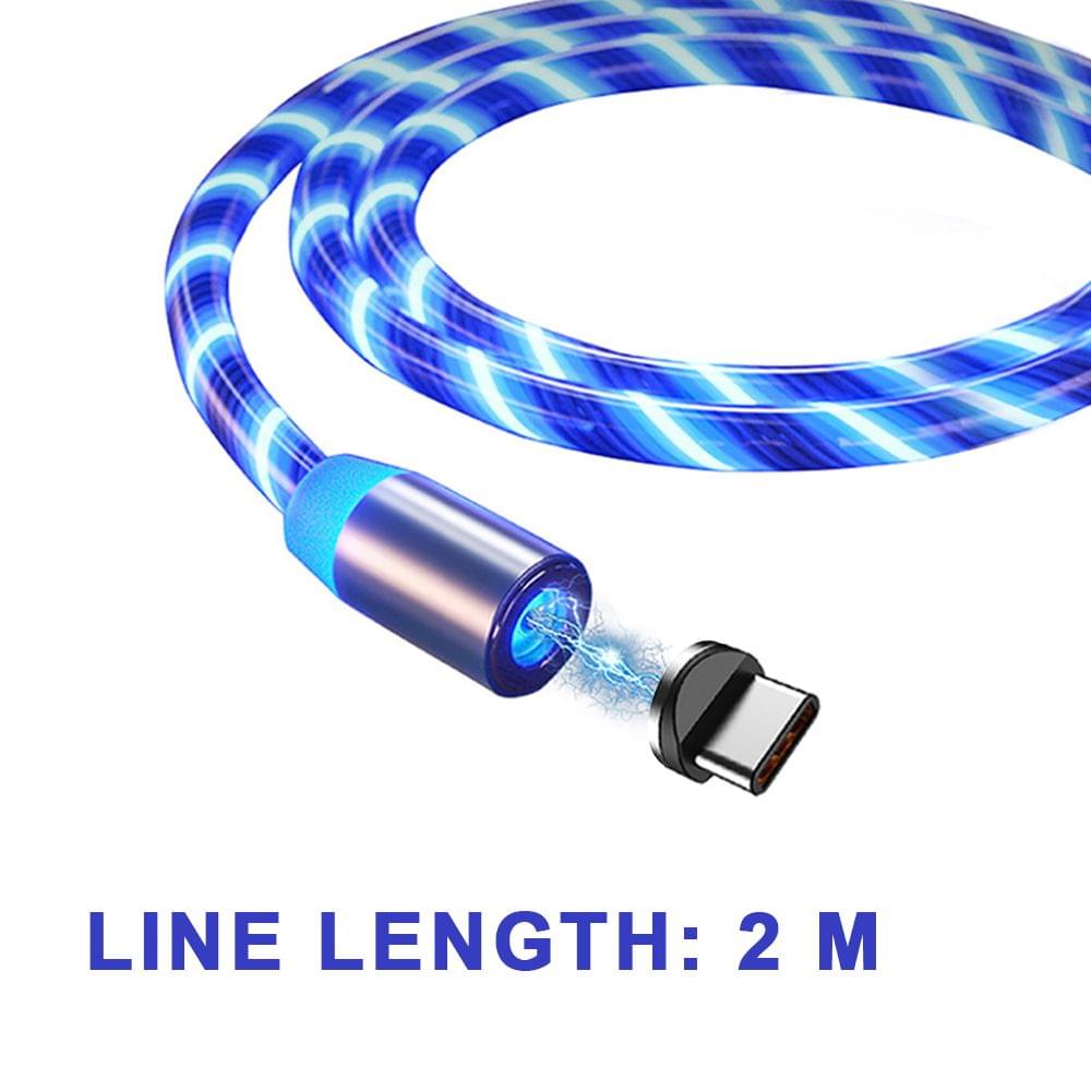 1M / 2M Magnetic Charging Cable Fast Charge Mobile Phone - 2M & for Type-C