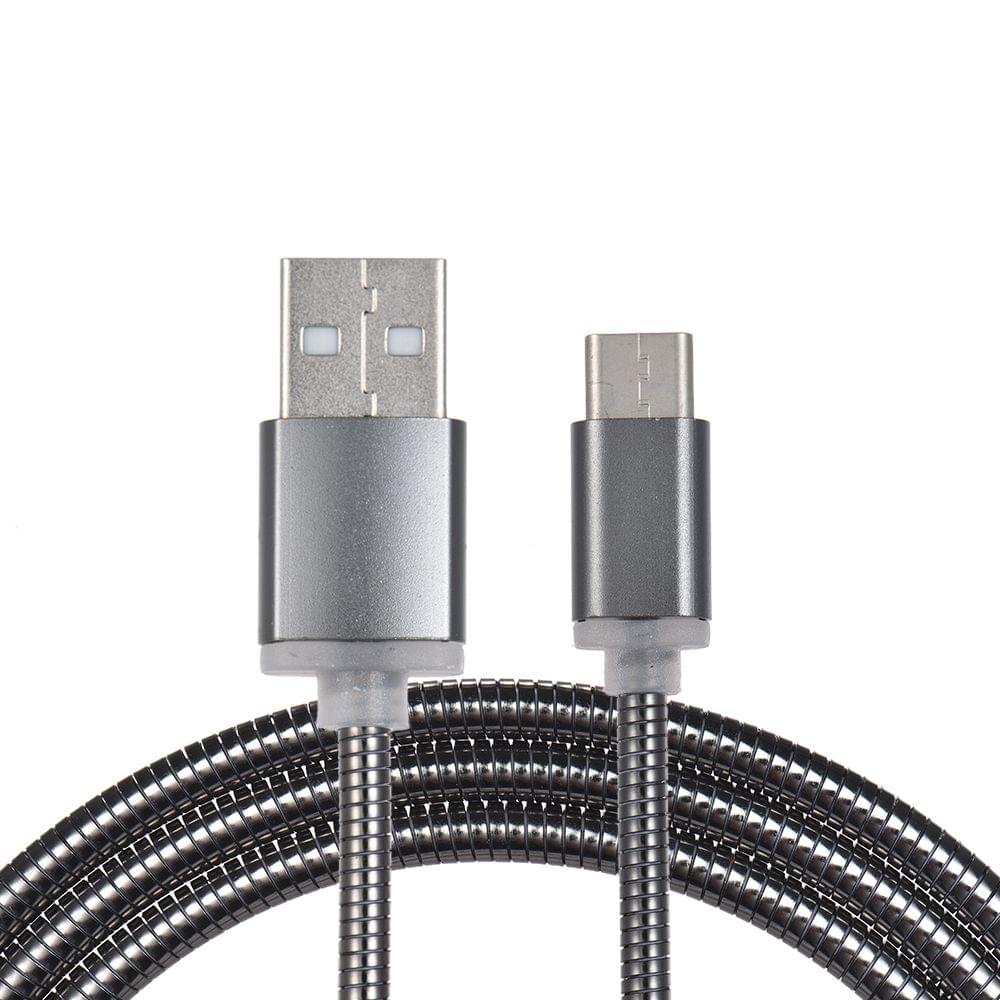 3.3Ft Android USB-C Type-C Metal Spring Charging Cable Sync