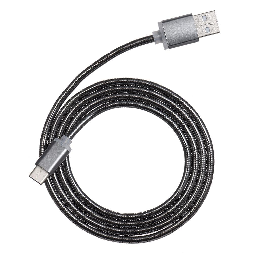 3.3Ft Android USB-C Type-C Metal Spring Charging Cable Sync