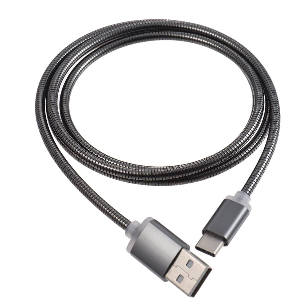 3.3Ft Android USB-C Type-C Metal Spring Charging Cable Sync