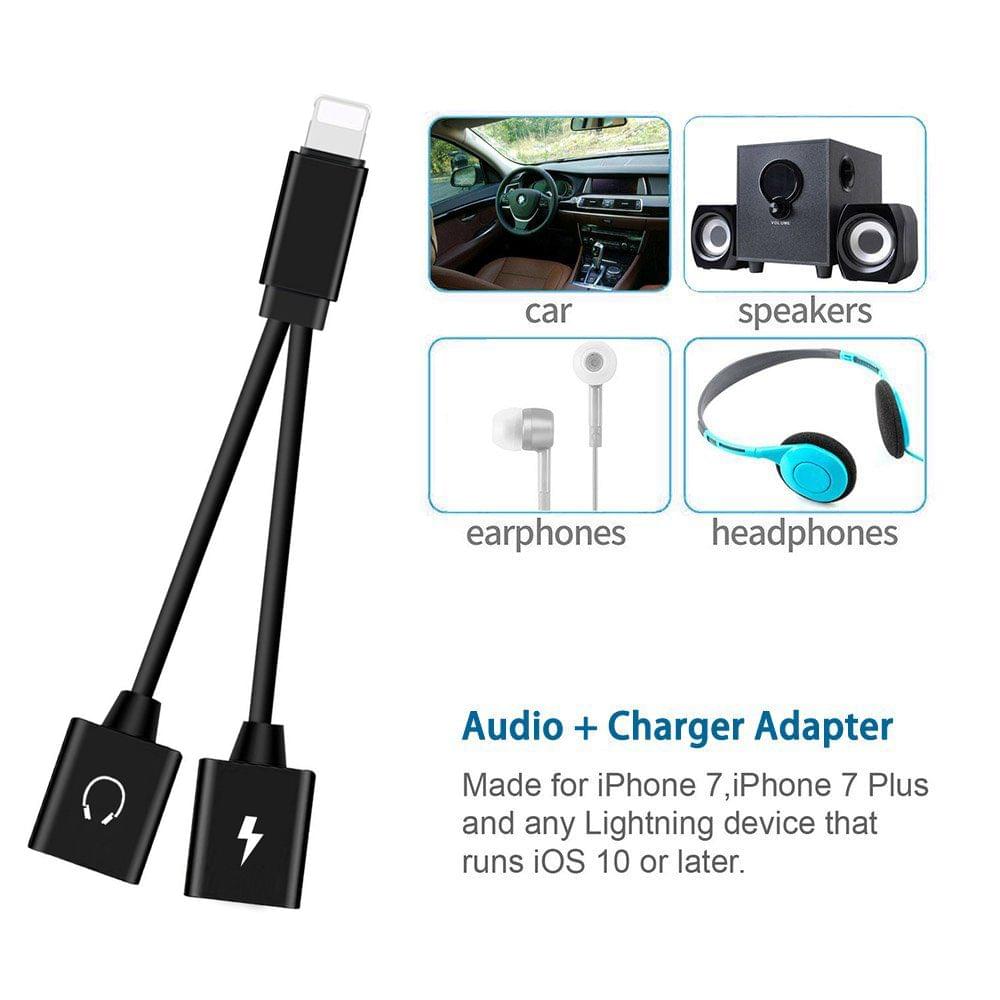 Mini Lightning Splitter Adapter Audio AUX Converter Adapter
