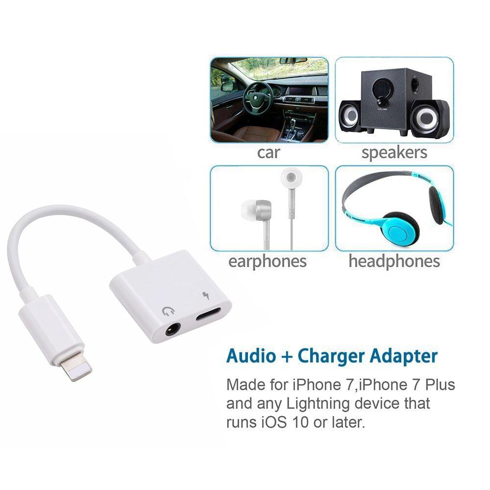 2 In 1 Audio Charging Adapter Lightning Adapter 3.5mm