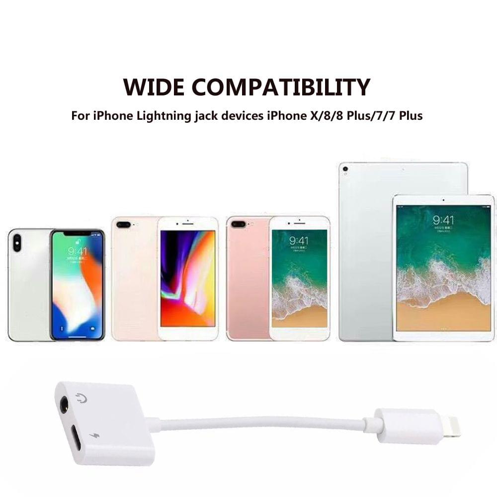 2 In 1 Audio Charging Adapter Lightning Adapter 3.5mm